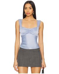 Nia - Yolanda Top En Color Bebe Azul Talla En - Lyst