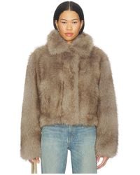 Stand Studio - Lena Faux Fur Jacket - Lyst