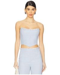 La Porte - Birkin Pearl Corset Top - Lyst
