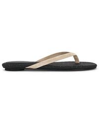 St. Agni - Suede Woven Flip Flop - Lyst