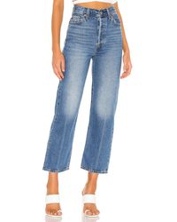 Levi's Ribcage Straight Ankle. Size 24, 25. - Blau