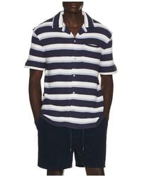 Polo Ralph Lauren - Short Sleeve Yarn Dyed Textured Herringbone Andy Camp Striped Shirt - Lyst