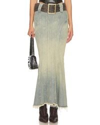 Jaded London - Denim Fishtail Skirt - Lyst