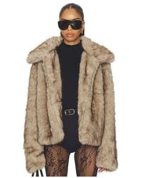 SNDY'S - Leila Faux Fur Jacket - Lyst