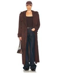 Helsa - Suede Trench Coat - Lyst