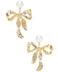 Self-Portrait - Mottled Bow Earrings - Lyst