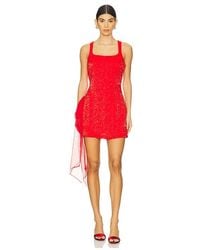 For Love & Lemons - ROBE COURTE FROSTED ORGANZA en Red - Lyst