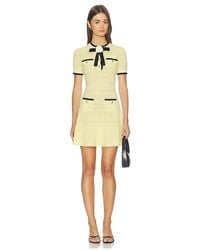Self-Portrait - Pointelle Knit Mini Dress - Lyst