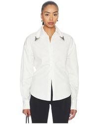 Markgong - Tie-Back Shirt With Metallic Pointed Collar - Lyst