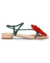 Loeffler Randall - Genevieve Flower Applique Flat Sandal - Lyst