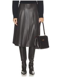 Commando - Faux Leather Pleated Midi Skirt - Lyst