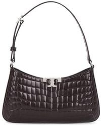 Tory Burch - Eleanor Croc Embossed Slim Shoulder Bag - Lyst