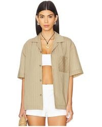 WAO - Vertical Stripe Short Sleeve Shirt - Lyst