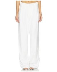 Kate Barton - Wool Cotton Pleat Trouser - Lyst