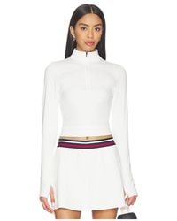 Splits59 - Stevie Active Rib Half Zip Waist Length Top - Lyst
