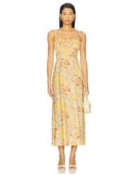 Faithfull the Brand - Vestido Midi Sorana En Color Amarillo Talla (También En M, S, Xl, Xs) - Lyst