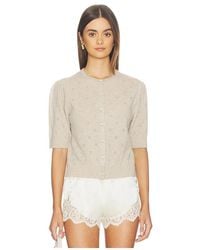 Citizens of Humanity - Raina Pointelle Short Sleeve Cardigan - Lyst