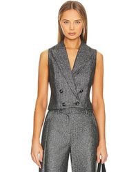 L'Agence - Fable Double Breasted Vest - Lyst