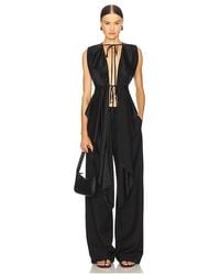 Helmut Lang - Drapiertes Oberteil Mit Schal - Lyst