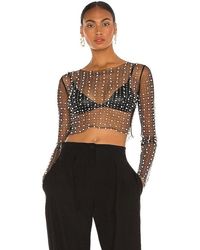 Beach Bunny - Look And Glisten Pearl Mesh Top - Lyst