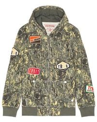 True Religion - Patch Buddha Camo Big-T Zip Hoodie - Lyst