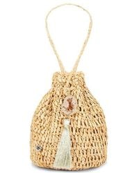 Flora Bella - Stintino Hand Crochet Raffia Wristlet - Lyst