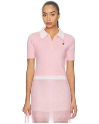 Monse - Doubled Half Front Placket Knit Tee - Lyst