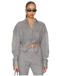 AEXAE - X Revolve Linen Shirt Tie Top - Lyst