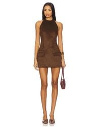 SNDY'S - Amelia Suede Mini Dress - Lyst