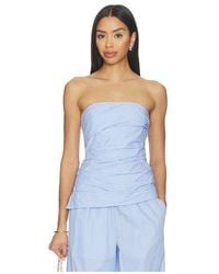 Jonathan Simkhai - Emerson Ruched Bustier Top - Lyst