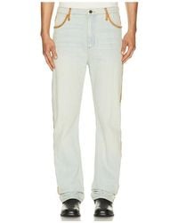 Austin Post - Leather Edge Highland Slim Cut Jean - Lyst
