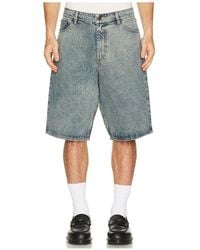 Daily Paper - Compact Shield Embroidery Denim Shorts - Lyst