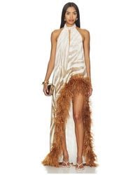 Bronx and Banco - Madeline Zebra Halterneck Gown - Lyst