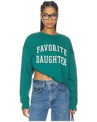 FAVORITE DAUGHTER - The Cropped Collegiate Sweatshirt - Lyst