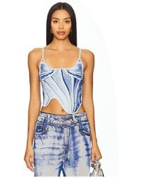 Ph5 - Mila Denim Print Tank Top - Lyst