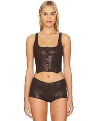 Frankie's Bikinis - X Revolve Mirage Leather Vest - Lyst