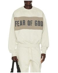 Fear Of God - Cropped Relaxed Panelled Sweatshirt - Lyst
