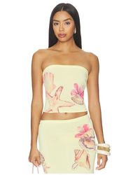 Lovers + Friends - Katia Floral Print Tube Top - Lyst