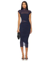 SER.O.YA - Midi-Kleid Tabitha Mesh Ruched - Lyst