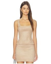 superdown - Patsie Faux Suede Top - Lyst