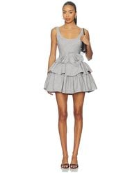 AKNVAS - Minivestido Devyn En Color Gris Talla (También En 2, 4, 6, 8) - Lyst