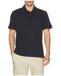 Vince - Mesh Knit Snap Short Sleeve Polo - Lyst