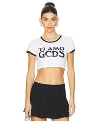 Gcds - Ti Amo Crop T-Shirt - Lyst
