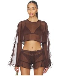Sketch-Y X Revolve Tricot Mesh Dress in Red | Lyst