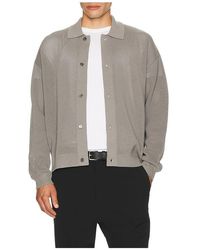 FRAME - Open Knit Cardigan - Lyst