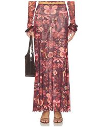 Agua Bendita - Falda Brace En Color Rojo Talla (También En M, S, Xs) - Lyst