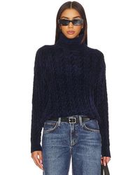Bobi - Cable Knit Turtleneck Sweater - Lyst