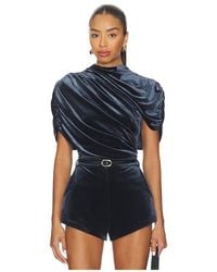 Amanda Uprichard - X Revolve Evianna Velvet Top - Lyst