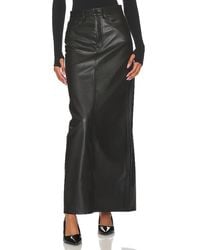 AFRM - Amiri Faux Leather Maxi Skirt - Lyst