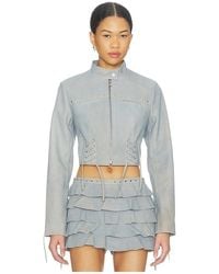Lamarque - X Revolve Silvina Suede Biker Jacket - Lyst